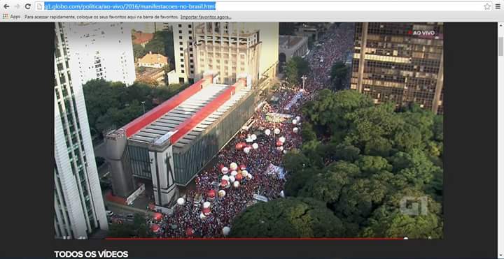 Manifestação na Avenida Paulista , em São Paulo.